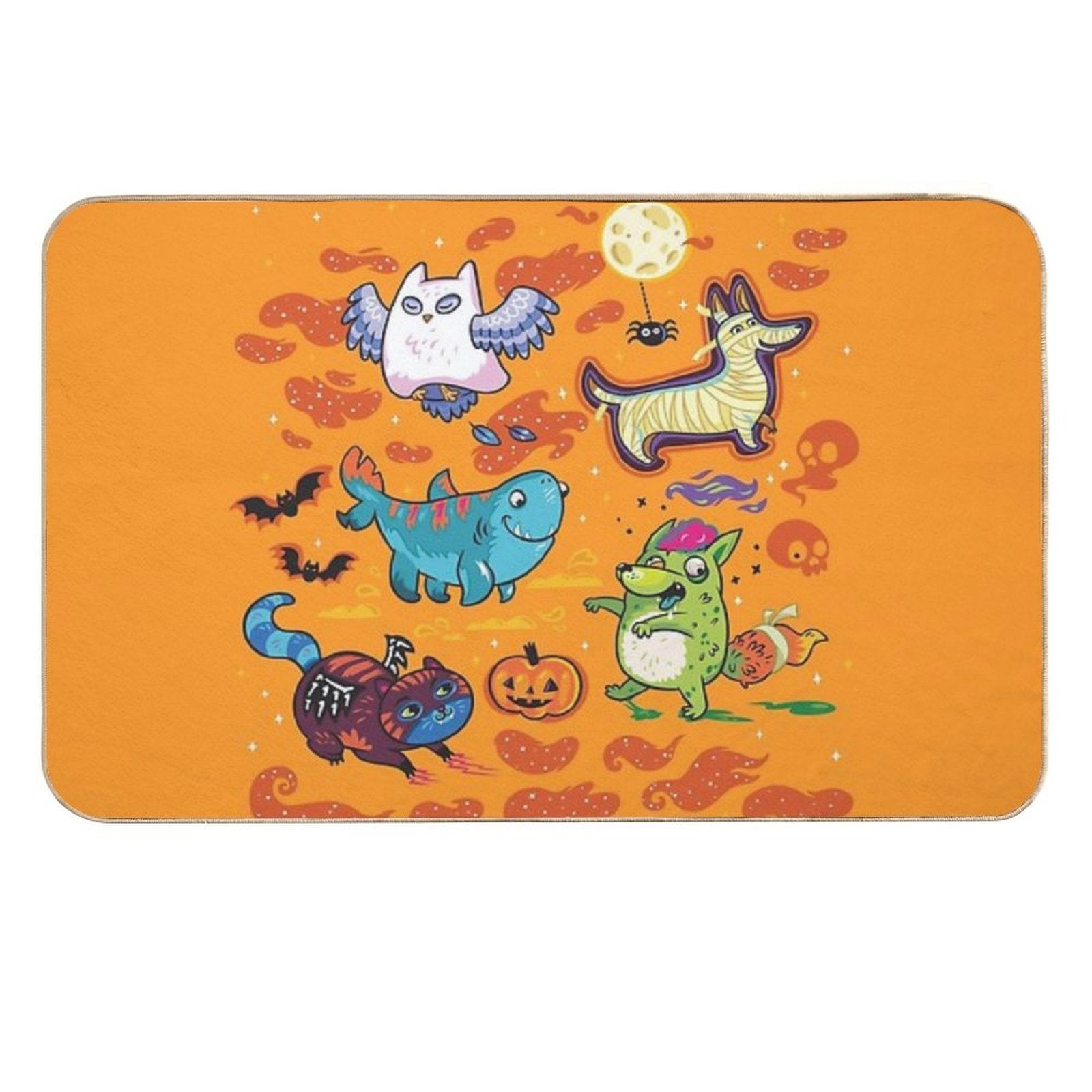 Crazy Halloween Night  Long-Lasting Bath Mat