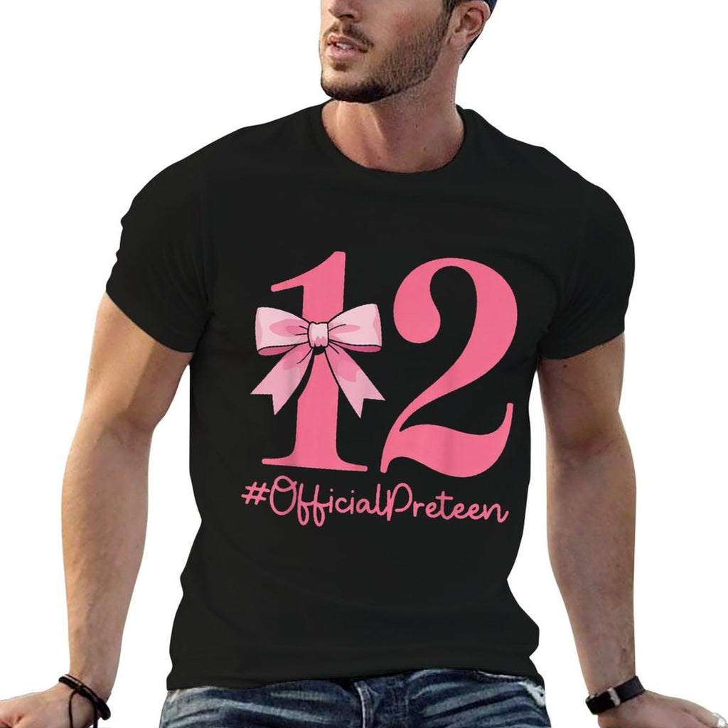 12 Official Pre-Teen 12th Birthday Girl 12 Year Old  Trendy Pattern T-Shirt