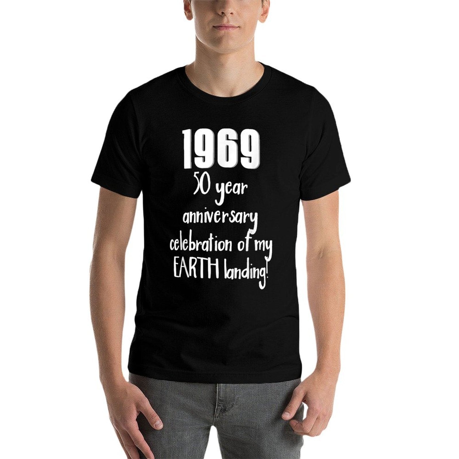 Funny 1969 Moon Landing 50th Birthday Novelty Joke  Trendy Pattern T-Shirt
