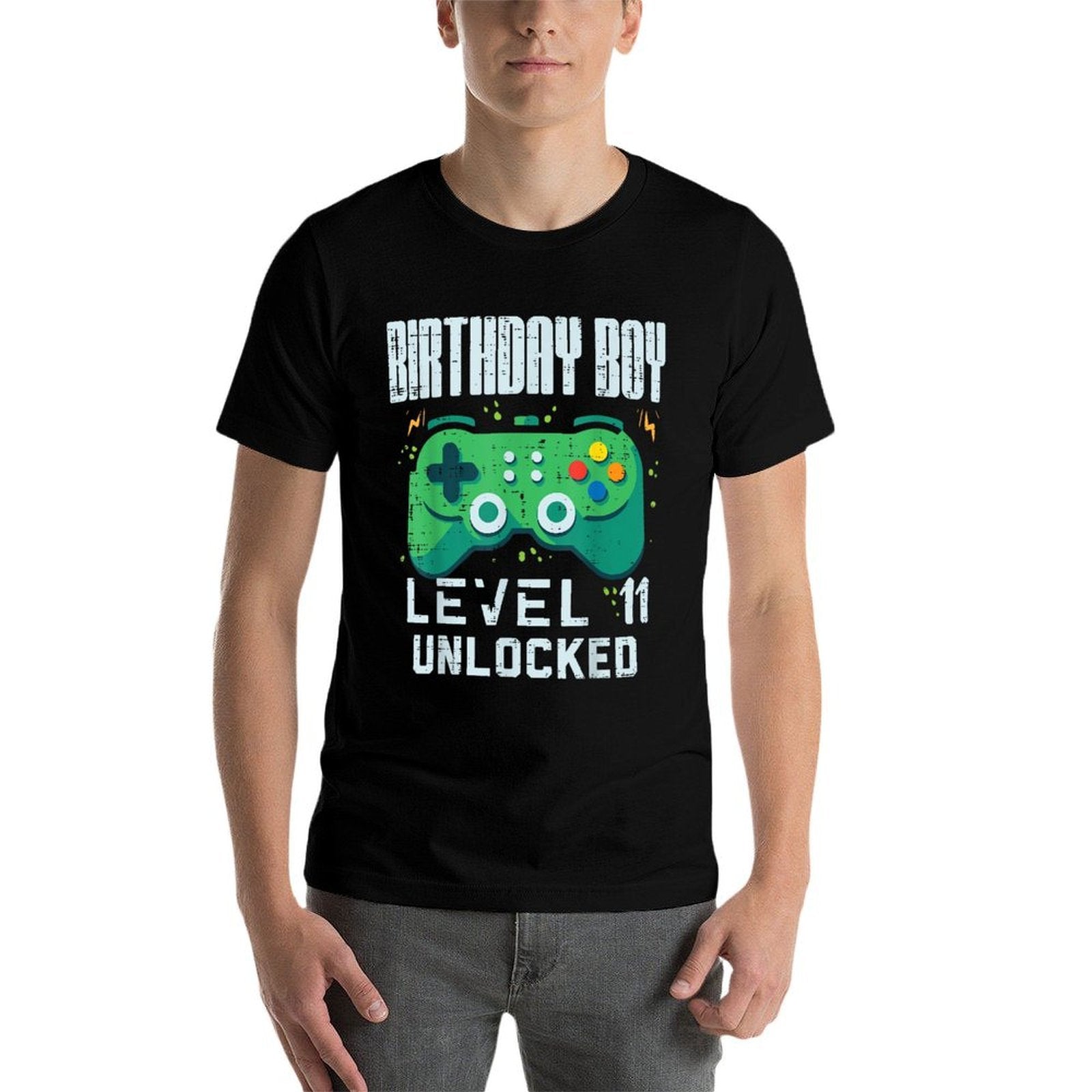 Birthday Boy Level 11 Unlocked Gamer Controller 11th Bday  Soft T-Shirt