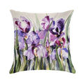 Purple Iris Art Watercolor Soft Decorative Cover Throw Pillow