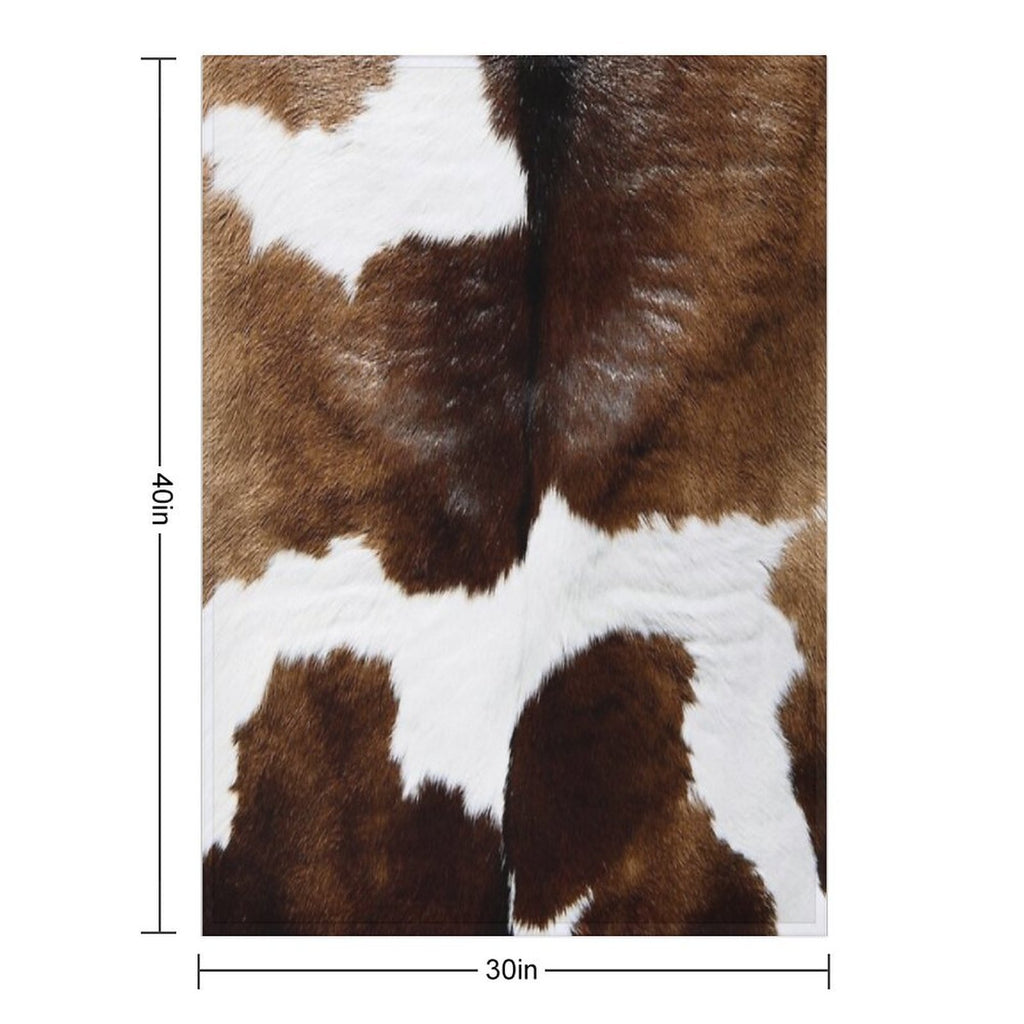 Minimalistic Cattle Cow Anti-pilling Throw Blanket