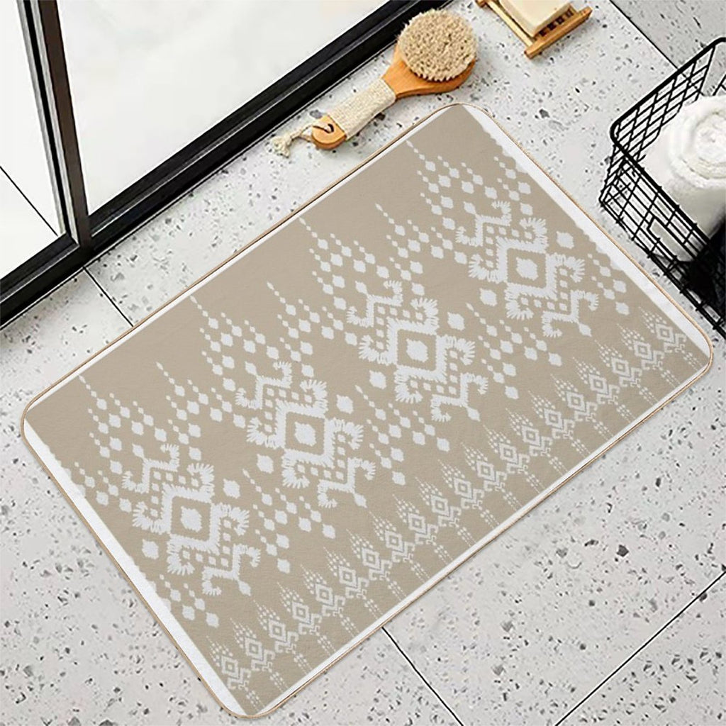 Ikat Ethnic Seamless Pattern  Anti-Trip Bath Mat
