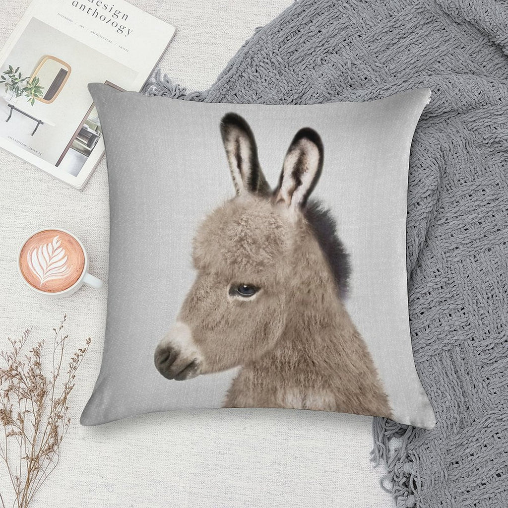 Donkey - Colorful Soft Home Decor Throw Pillow