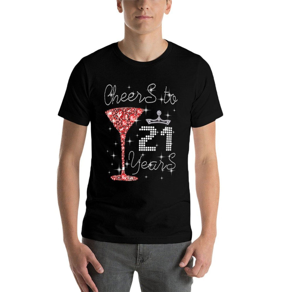 Queen Girl Princess Cheers To 21 Years Old Happy Birthday  Odor-resistant T-Shirt