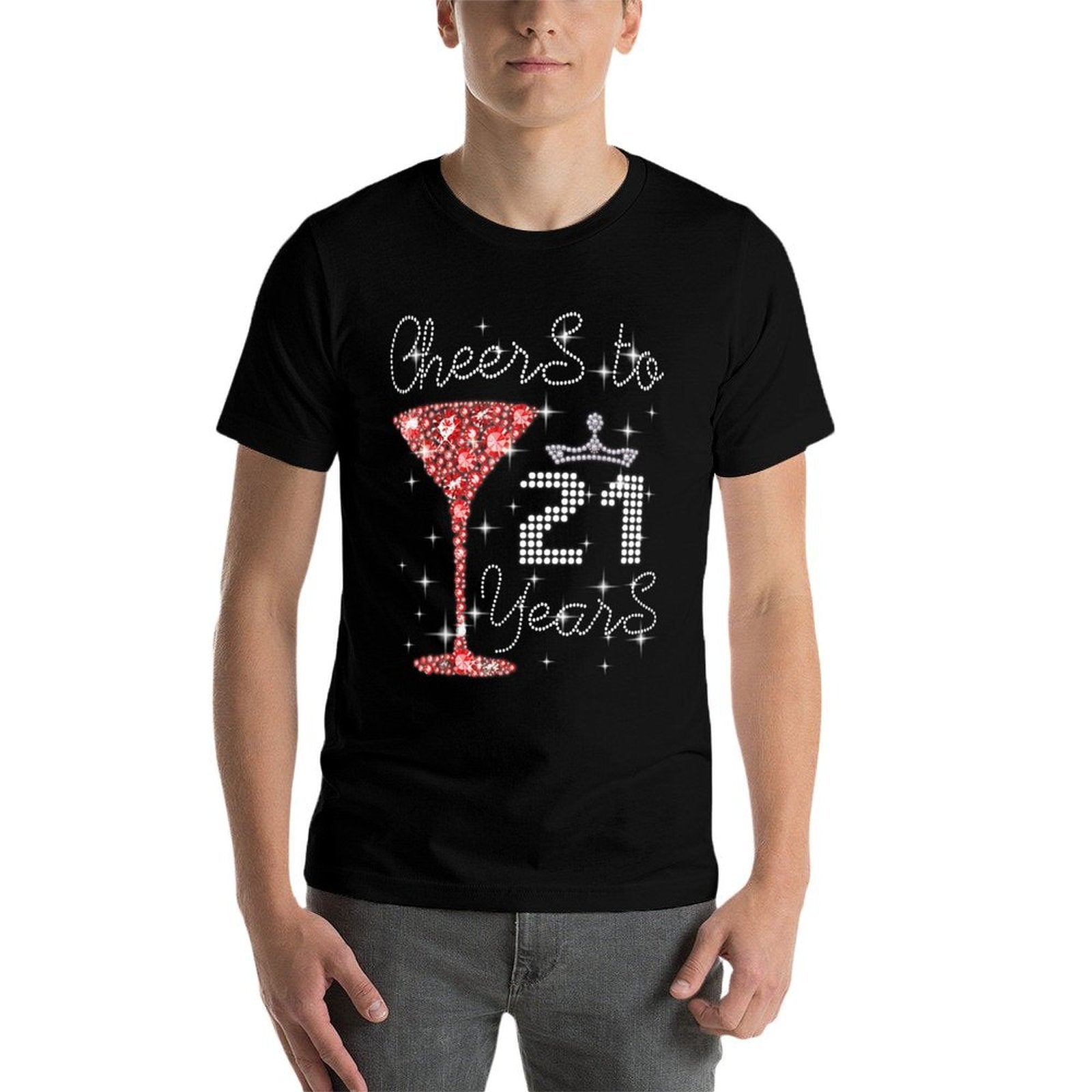 Queen Girl Princess Cheers To 21 Years Old Happy Birthday  Odor-resistant T-Shirt