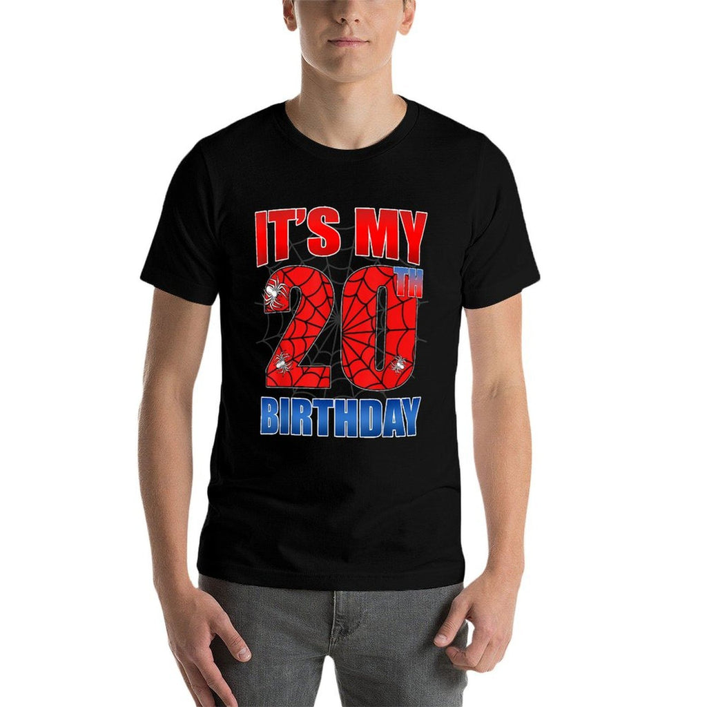 Spider Web 20 Years Old It's My 20th Birthday Boy Party  Soft T-Shirt