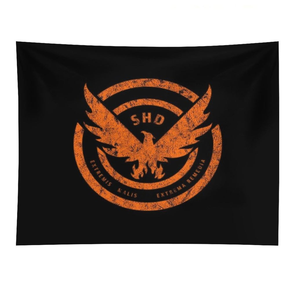 The Division SHD Logo Distressed Orange Tapestry
