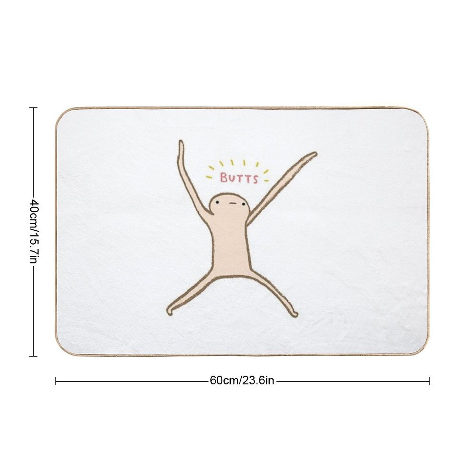 Honest Blob - Butts  Long-Lasting Bath Mat