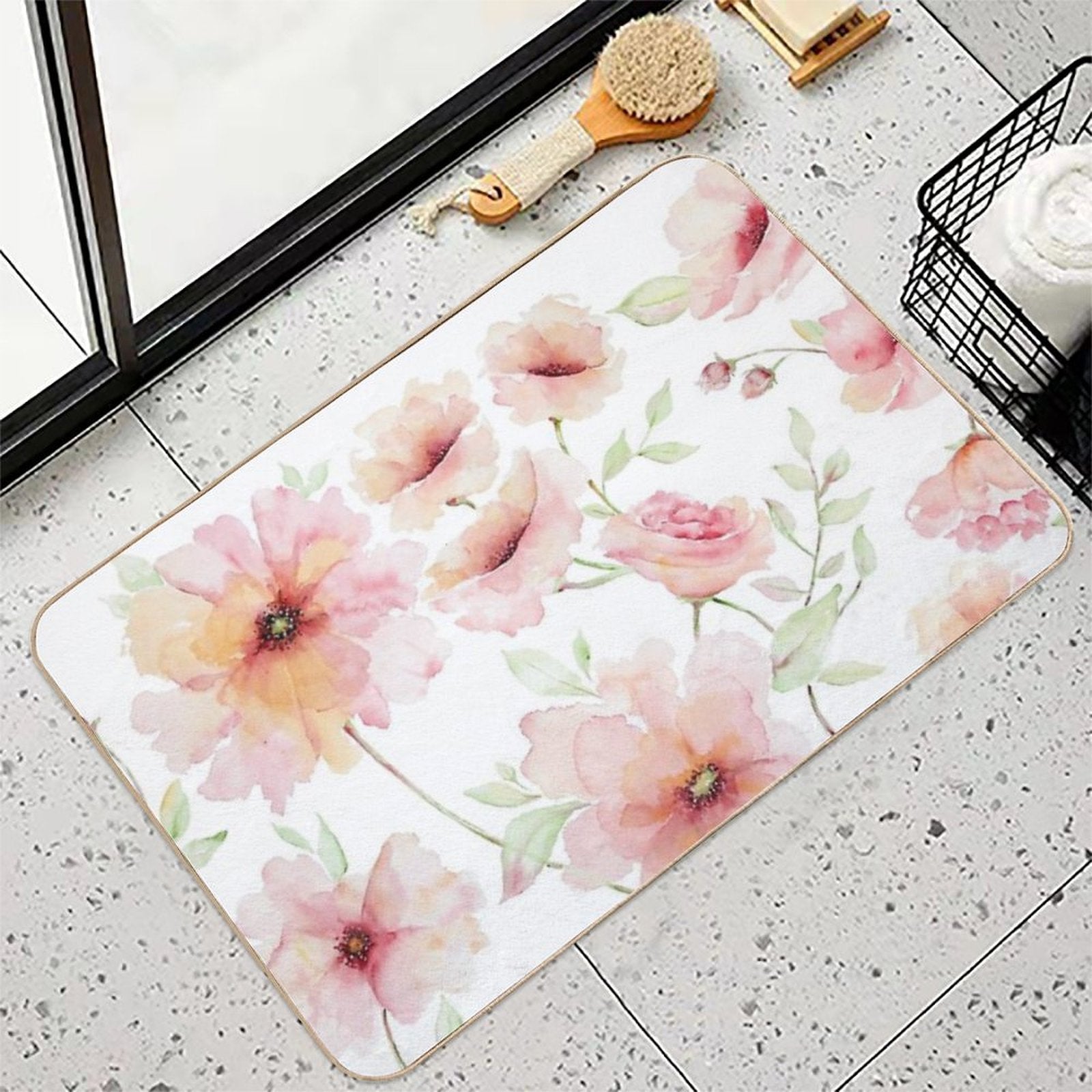 Summer Blush Florals C  Multi-Purpose Bath Mat