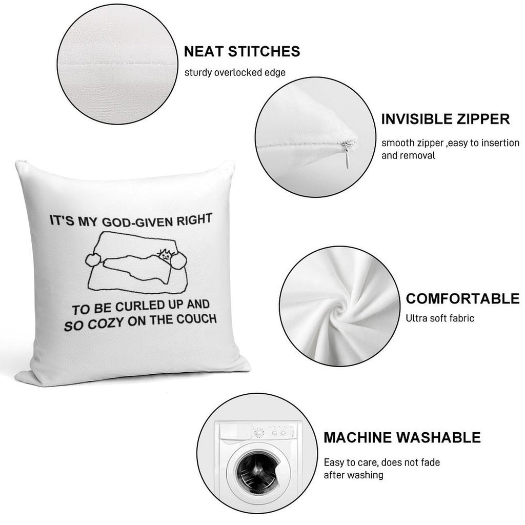 Cozy on The Couch Soft Style Accent Throw Pillow