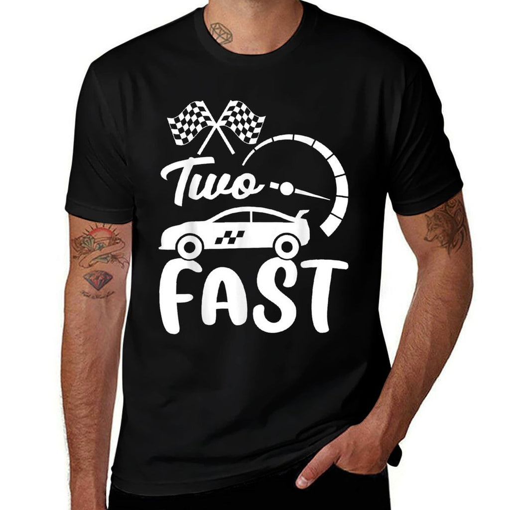 Two Fast Birthday Boy 2 Two Race Car 2nd Birthday Racing Car  Classic T-Shirt