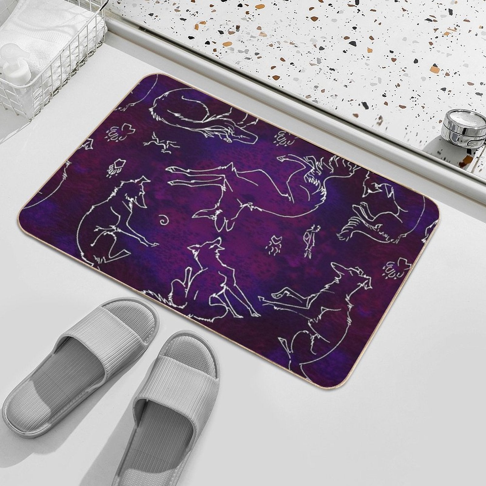 Noodle Doodle Nebula Durable Bath Mat
