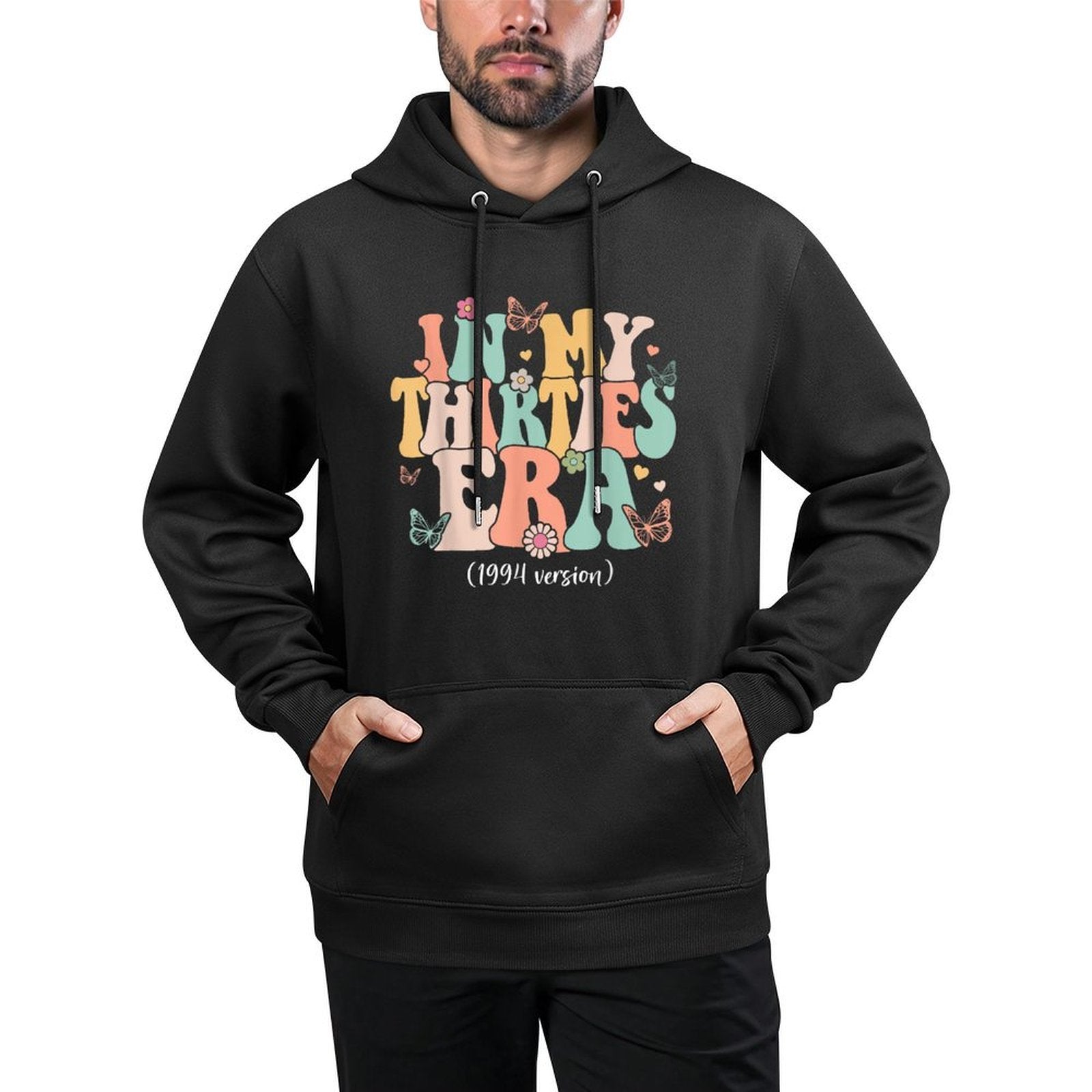 In My Thirties Era Groovy 30th Birthday 1994 Version Bday Shape Retention Hoodie