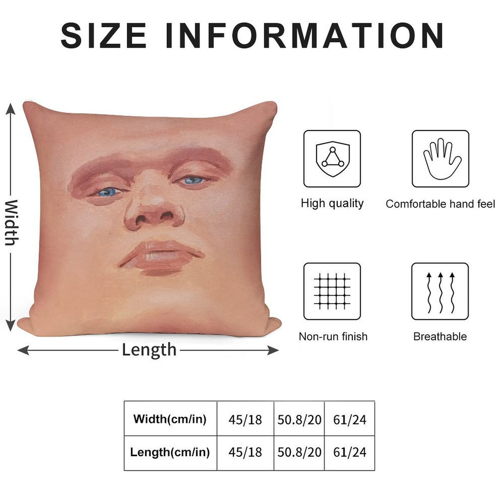 Smug Erling Haaland Face Soft Durable Construction Throw Pillow