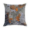 Orange And Grey Lichen Soft Gift Ready Throw Pillow