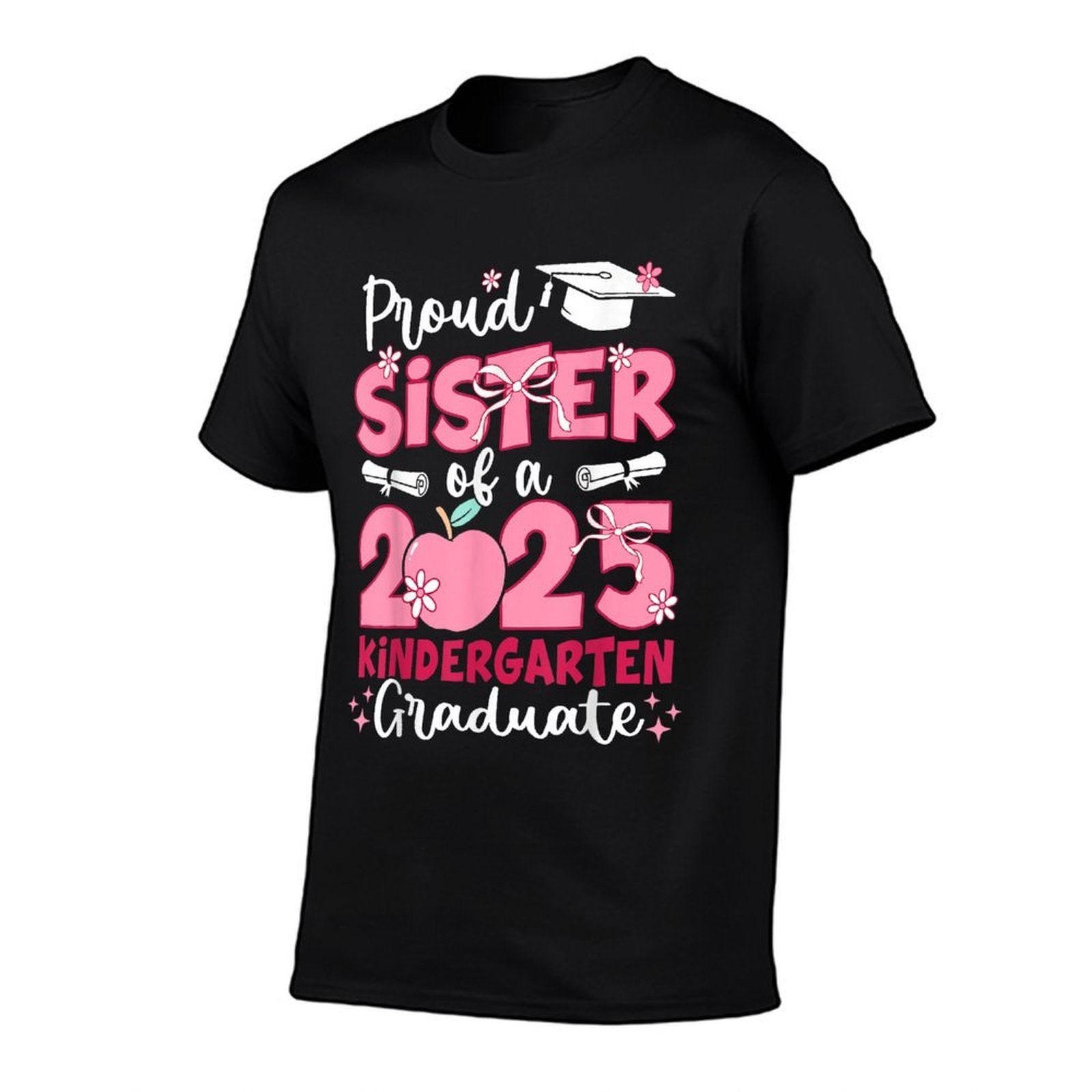 Proud Sister Of A 2025 Kindergarten Graduate Graduation Girl  Trendy Pattern T-Shirt