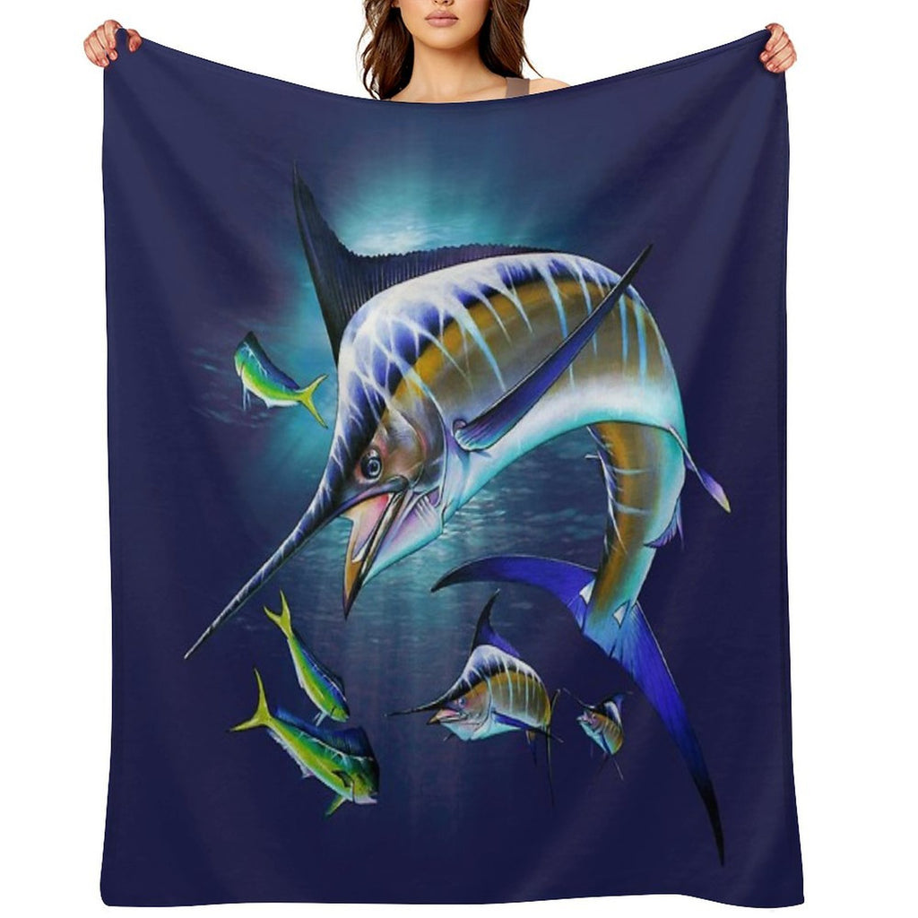 Marlin And Mahi Mahi Premium Throw Blanket