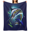 Marlin And Mahi Mahi Premium Throw Blanket