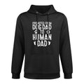Funny New Dad Promoted from Dog Dad to Human Dad New Father Breathable Fabric Hoodie
