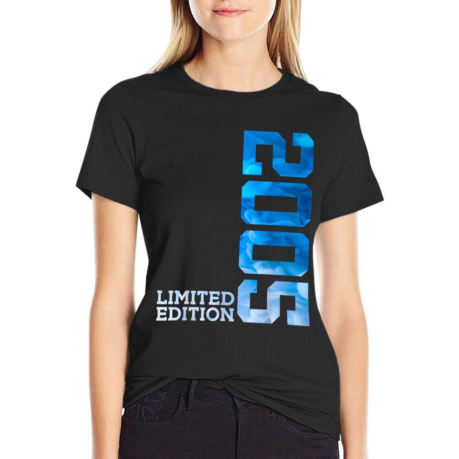 JAHRGANG 2005 OUTFIT 20 YEARS 20TH BIRTHDAY LIMITED EDITION Black Unisex-Adults Casual Modern Letter Print Small  Graphic-printed T-Shirt