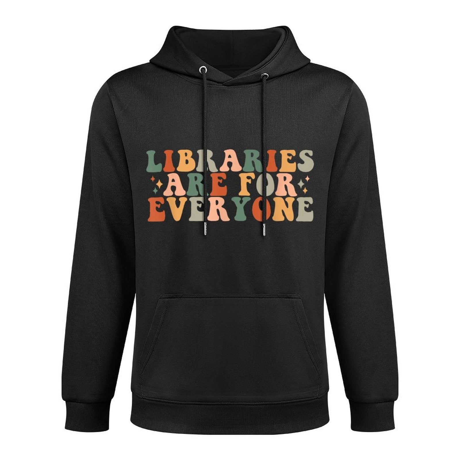 Libraries Are For Everyone Retro Librarian Reader Book Lover Machine Washable Hoodie