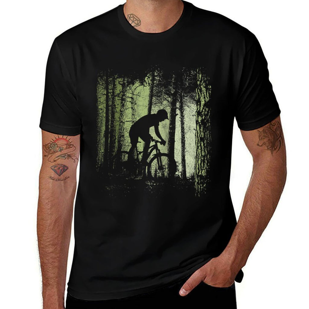 Twilight Forest Trail Bike Cyclist Offroad Downhill MTB Raglan Baseball  Odor-resistant T-Shirt