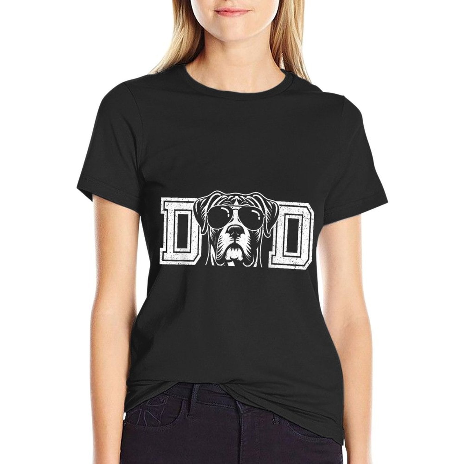 Boxer Dog Owner For Men Boxer Dad Fathers Day  Polyester Blend T-Shirt