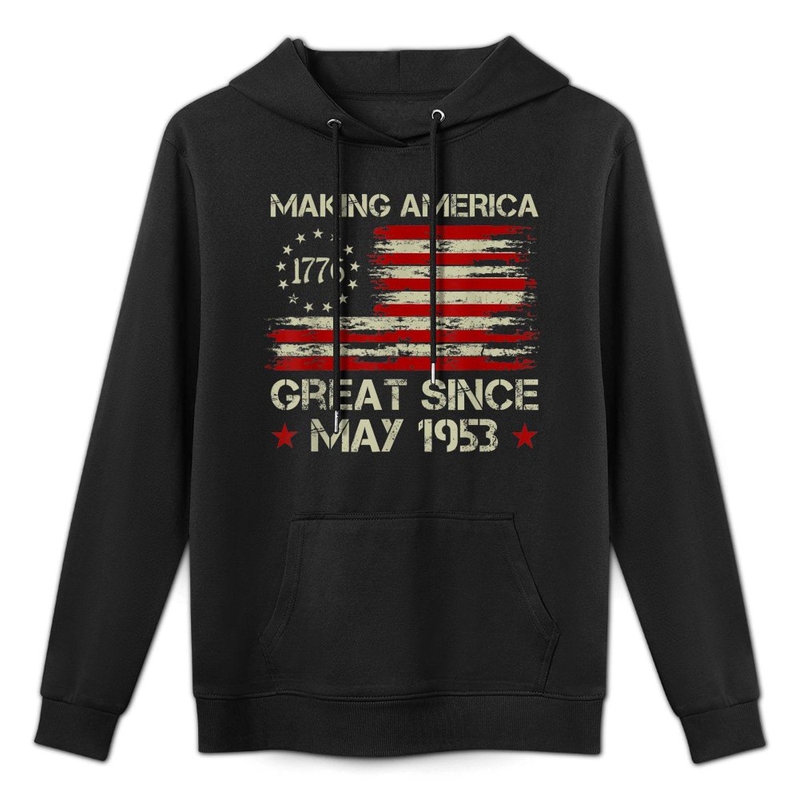 May 1953 American 70 Year Old Gifts 70th Birthday Cotton-Polyester Blend Hoodie