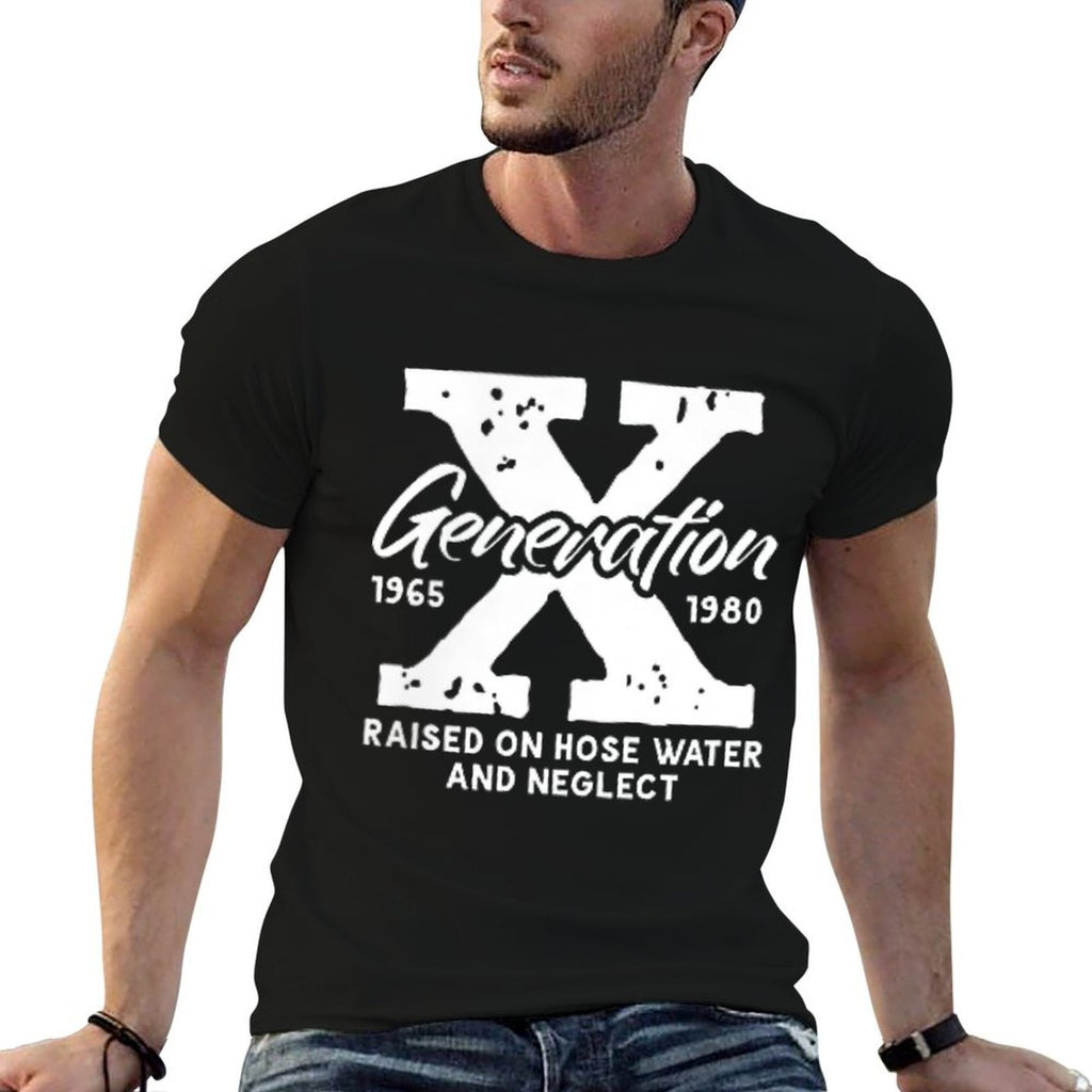Generation X Stay Feral Front  Back Print Gen X Vintage  Cotton T-Shirt