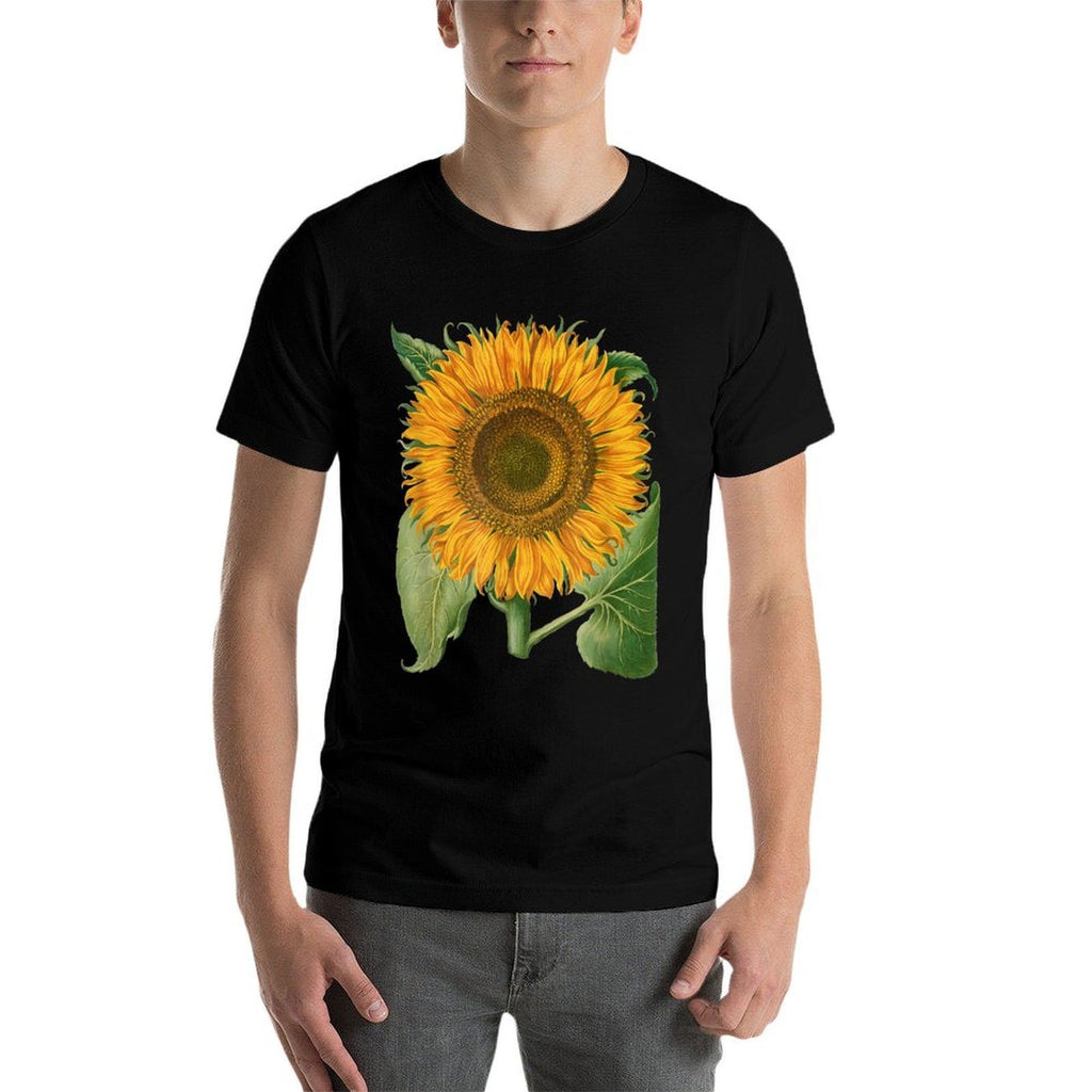 Vintage Giant Sunflower, Summer Garden Flower  Soft T-Shirt