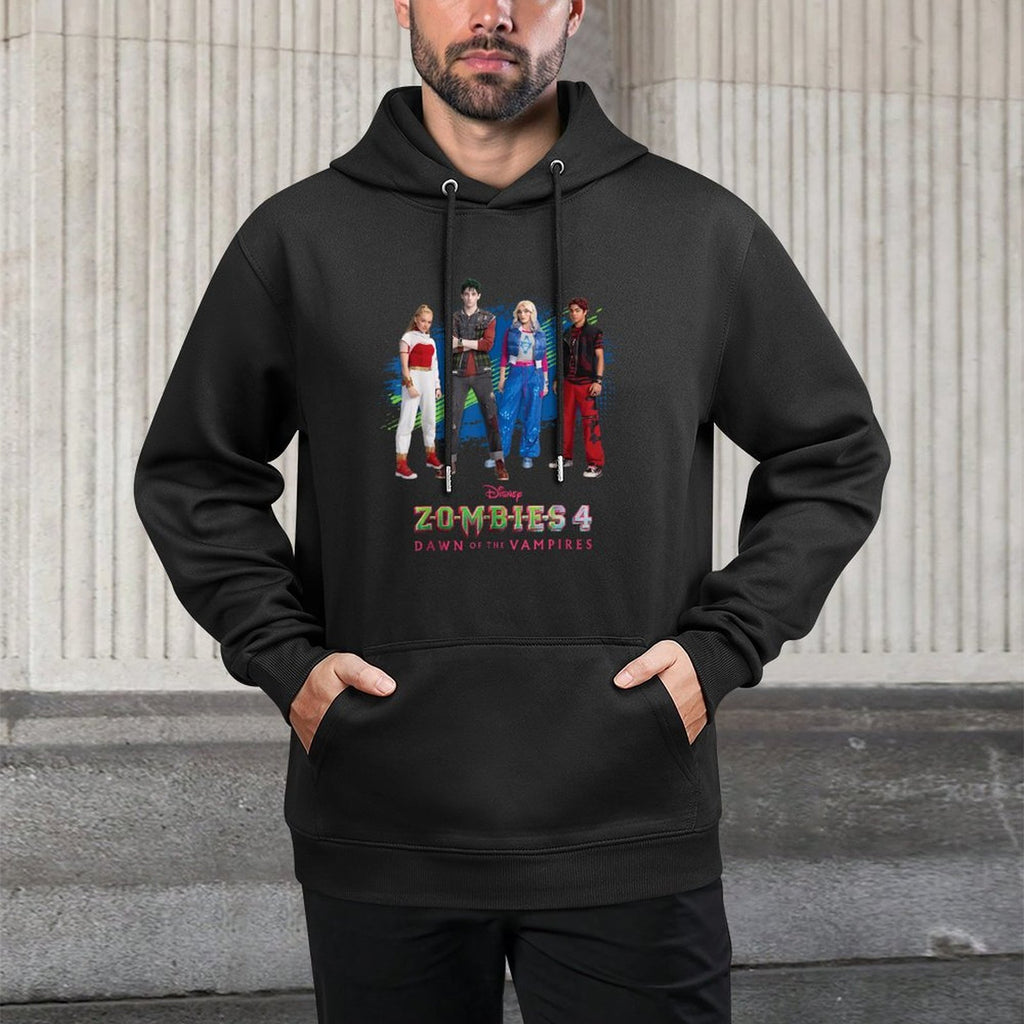 Disney Zombies 4 Nova & Victor + Zed & Addison Official Logo Cotton-Polyester Blend Hoodie