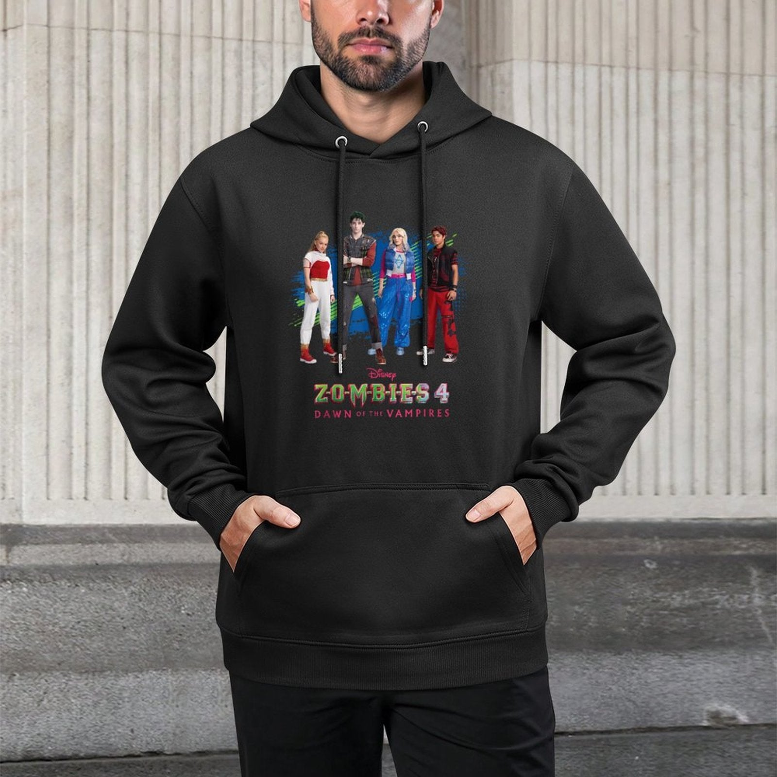 Disney Zombies 4 Nova & Victor + Zed & Addison Official Logo Cotton-Polyester Blend Hoodie