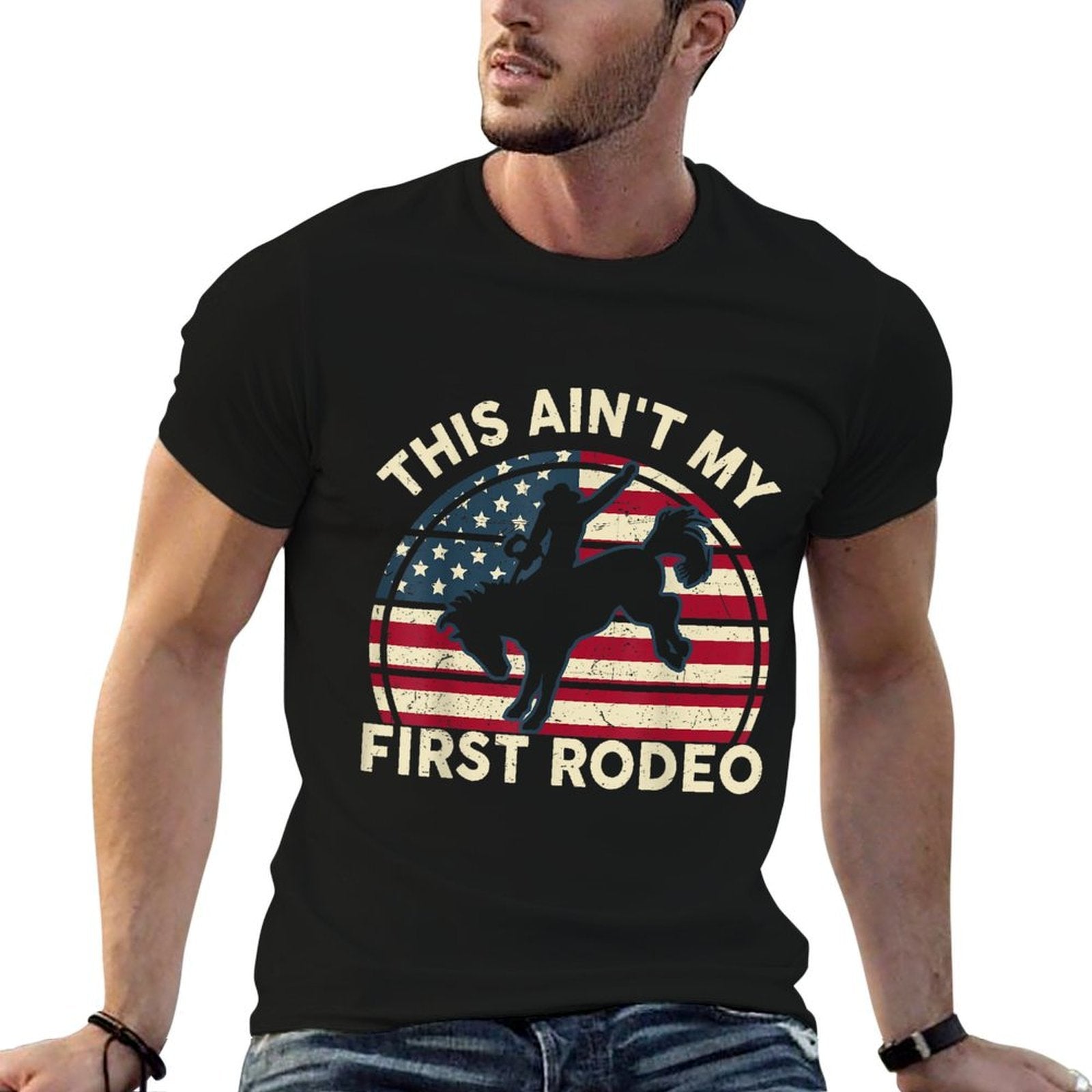Cowboy-Shirt Aint My First Rodeo Funny Western Horse Riding  Soft T-Shirt