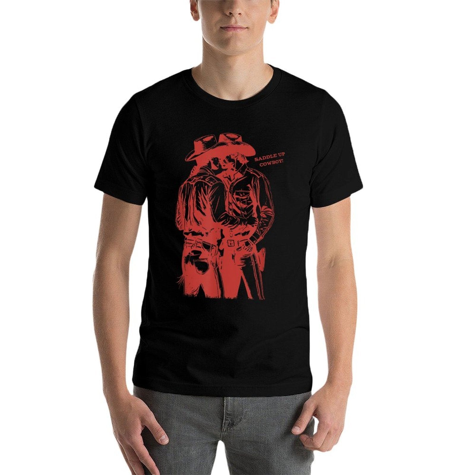 Retro Funny Saddle Up Cowboy Gay Trans Rights LGBT Pride  Moisture-wicking T-Shirt