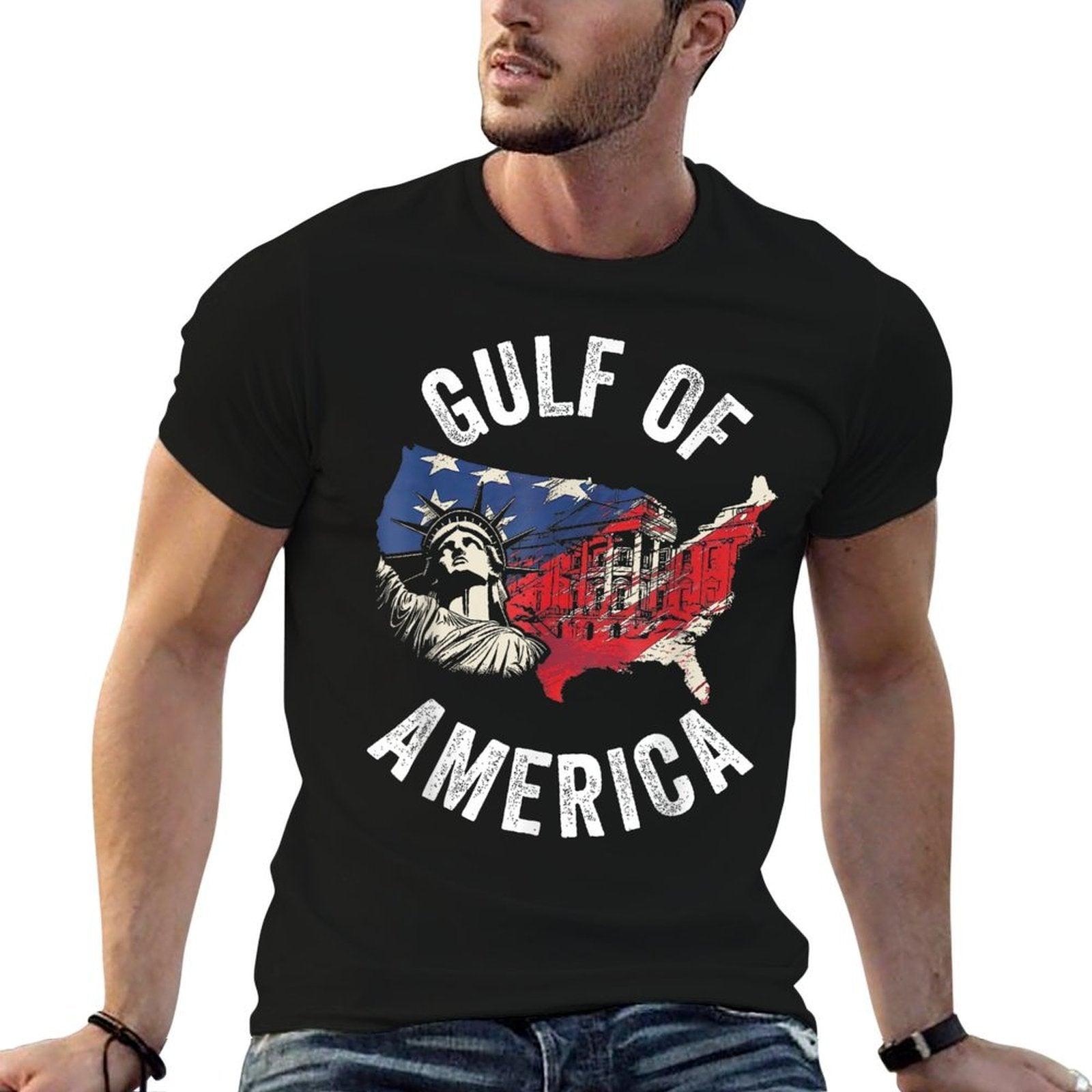 Gulf of United States of America  Oversized Silhouette T-Shirt