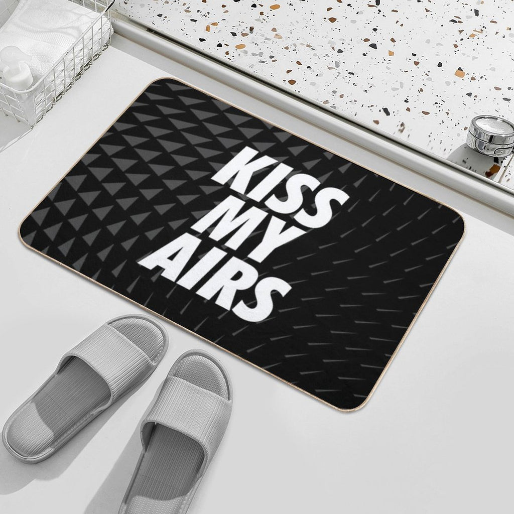 Kiss My Airs Sneaker Head Hype Black & White  Odorless Bath Mat