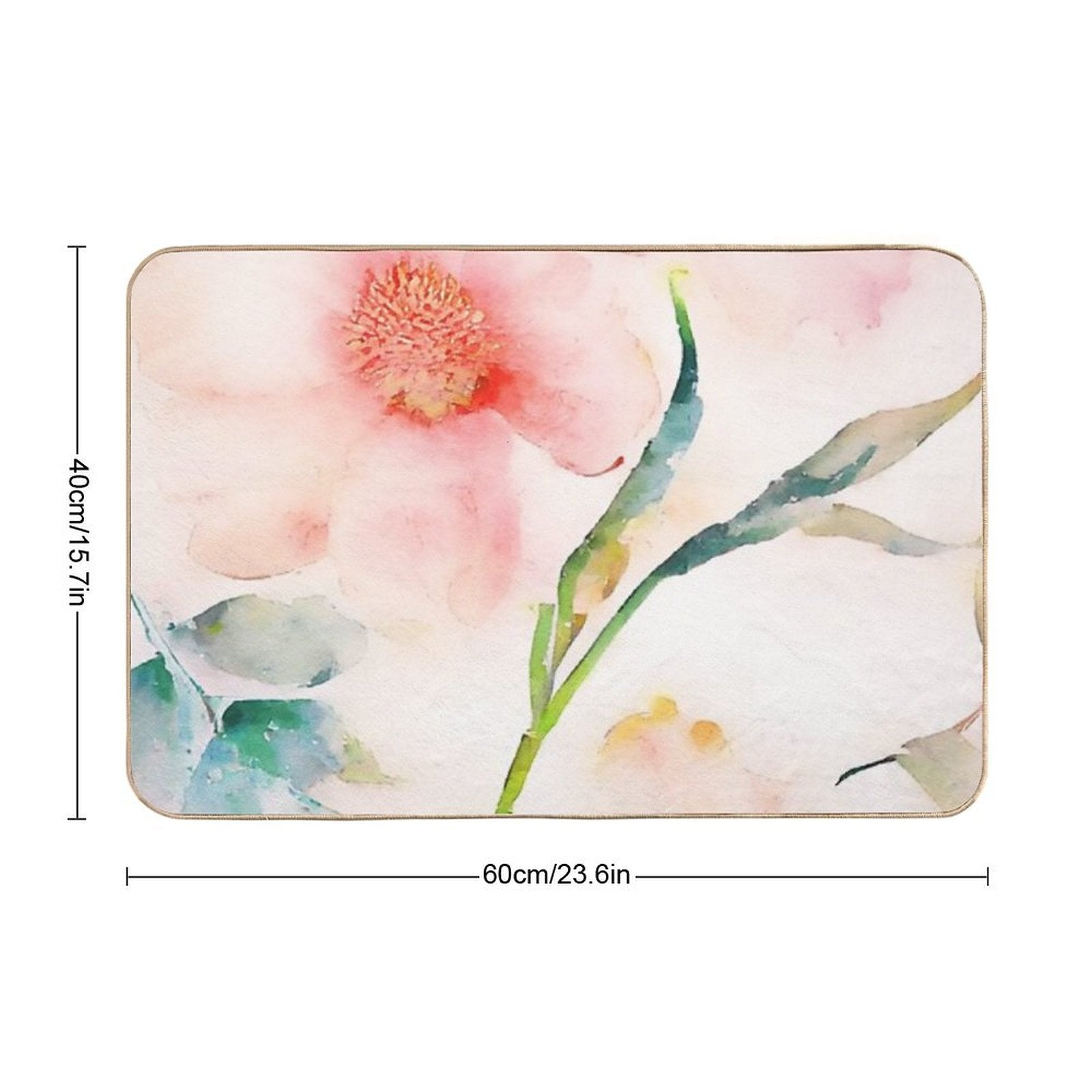 Vintage Floral Painting #1  Stain-Proof Bath Mat