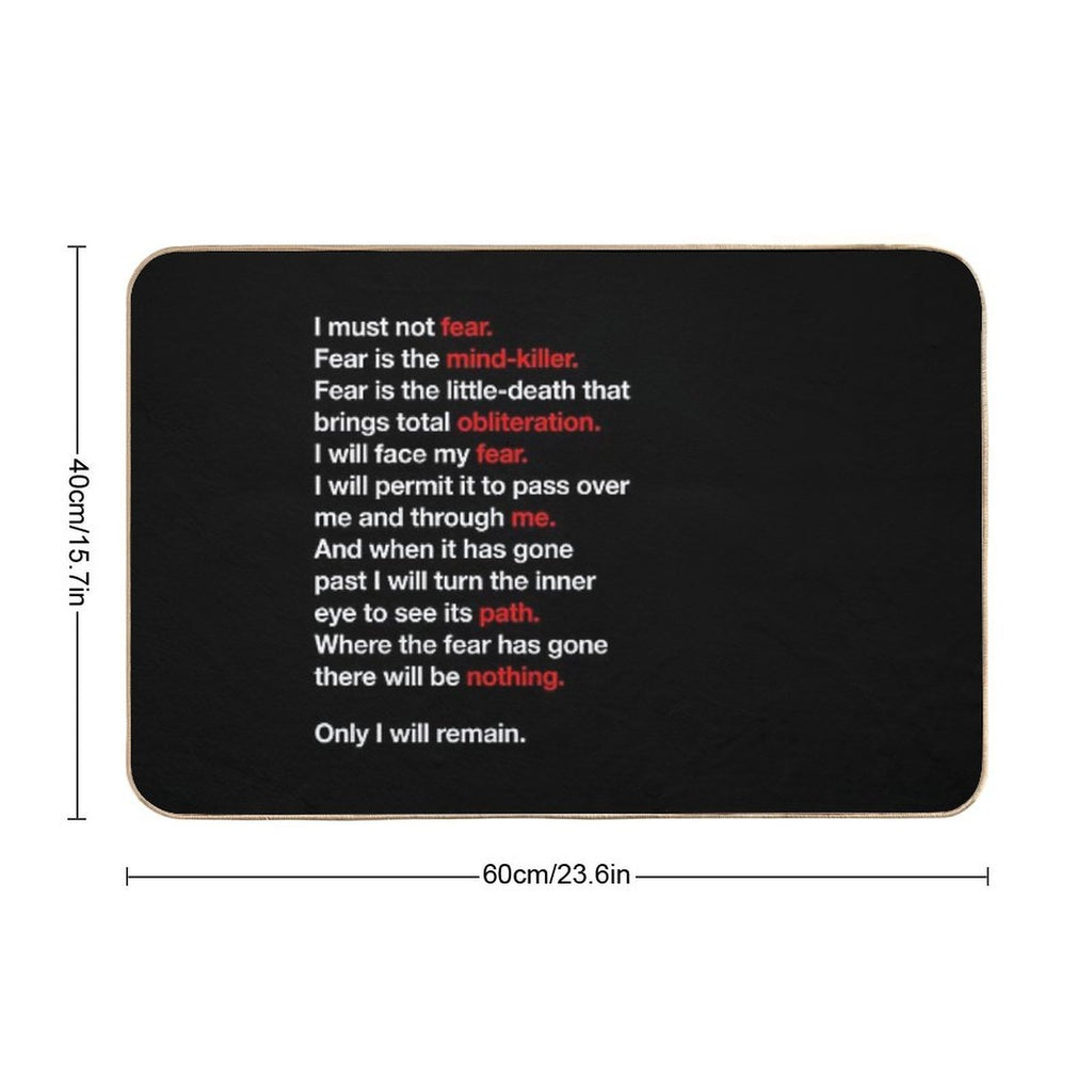 DUNE - Litany Against Fear  Versatile Bath Mat