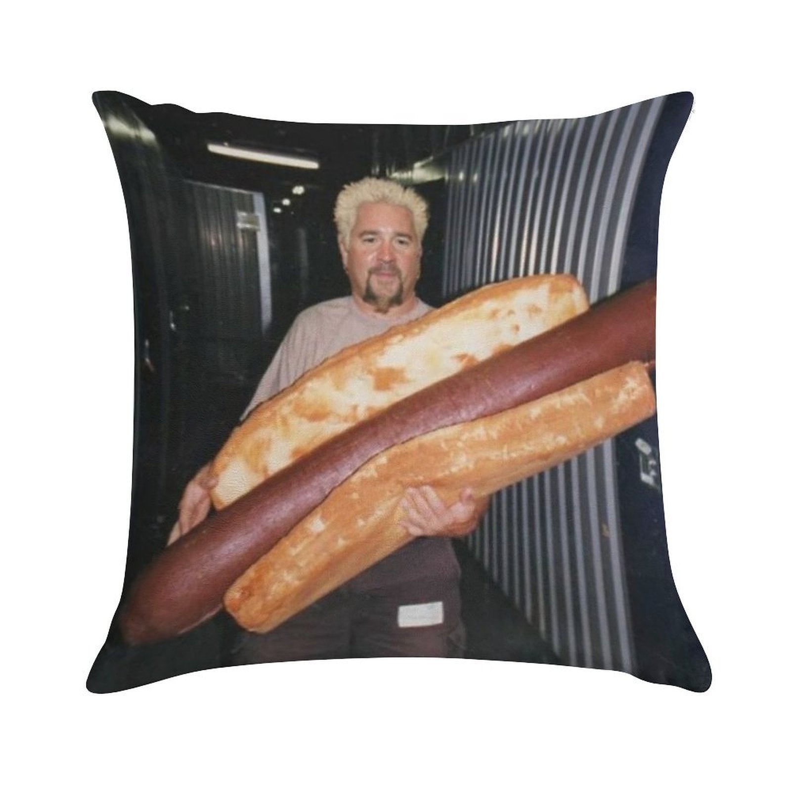 Guy Fieri And His Wieney Soft Home Decor Throw Pillow
