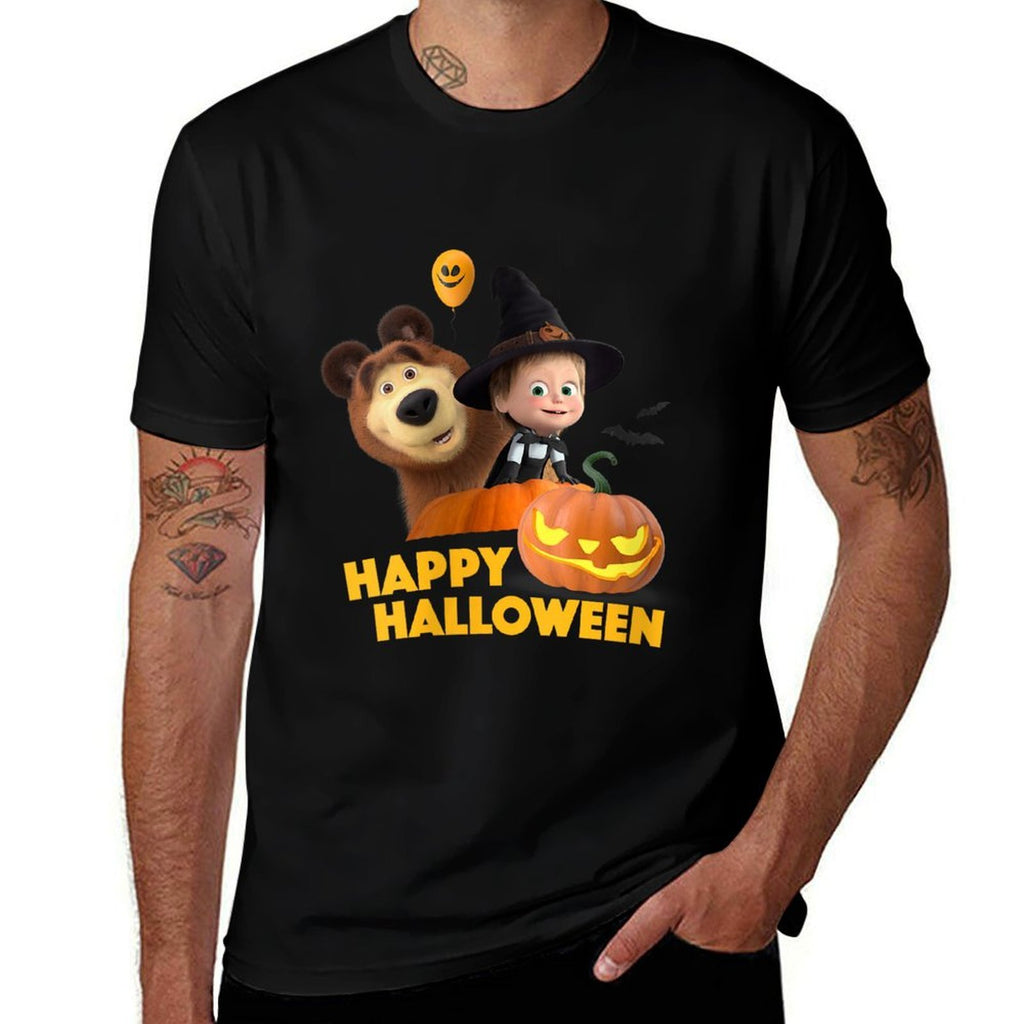 Masha And The Bear. Masha's Twilight Pumpkin Play  Graphic-printed T-Shirt