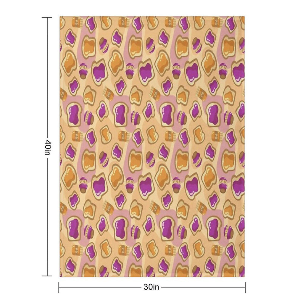 Peanut Butter & Jelly Sustainable Throw Blanket