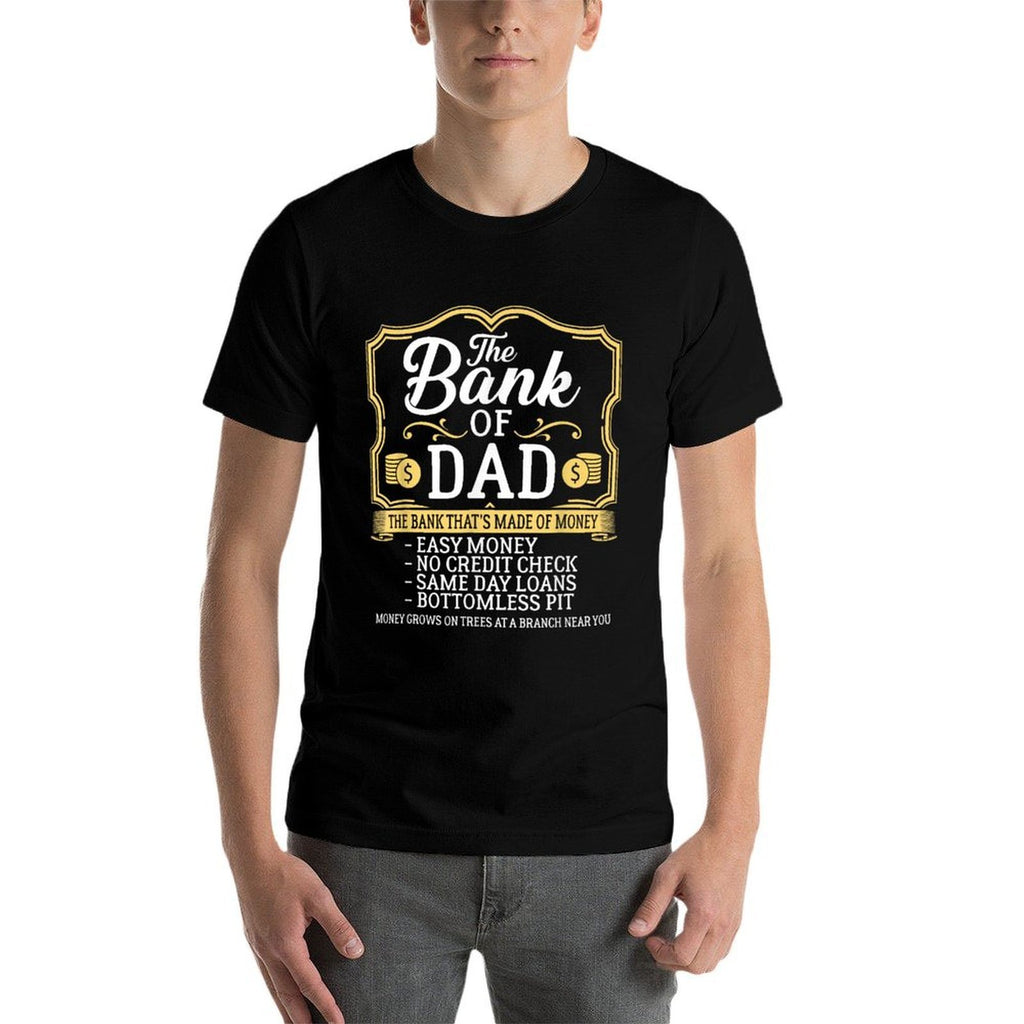 The Bank Of Dad Money Grows On Trees Fathers Day  Rolled Sleeves T-Shirt