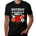 Kids 6th Birthday Sports Birthday Party Six Year Old Boy  Moisture-wicking T-Shirt