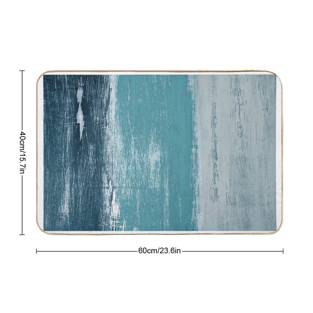 Reclaimed Wood (blue)  Absorbent Bath Mat