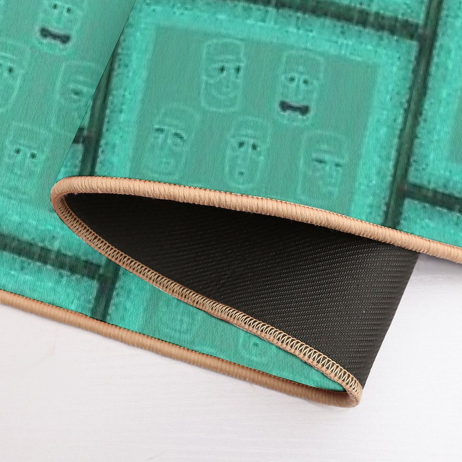 Tiki Time - Aqua Version!  Absorbent Bath Mat