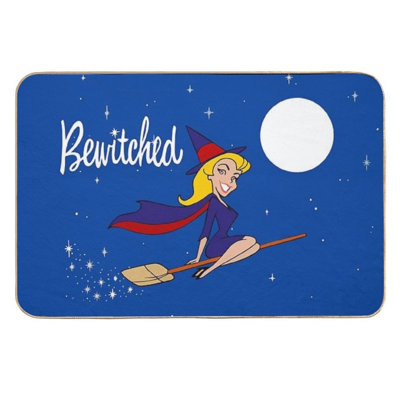 Bewitched 60s Retro  Slip-Resistant Bath Mat