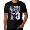 Mermaid 3rd Birthday 3 Year Old Girl Three Yrs Happy Bday  Slim-fit Cut T-Shirt