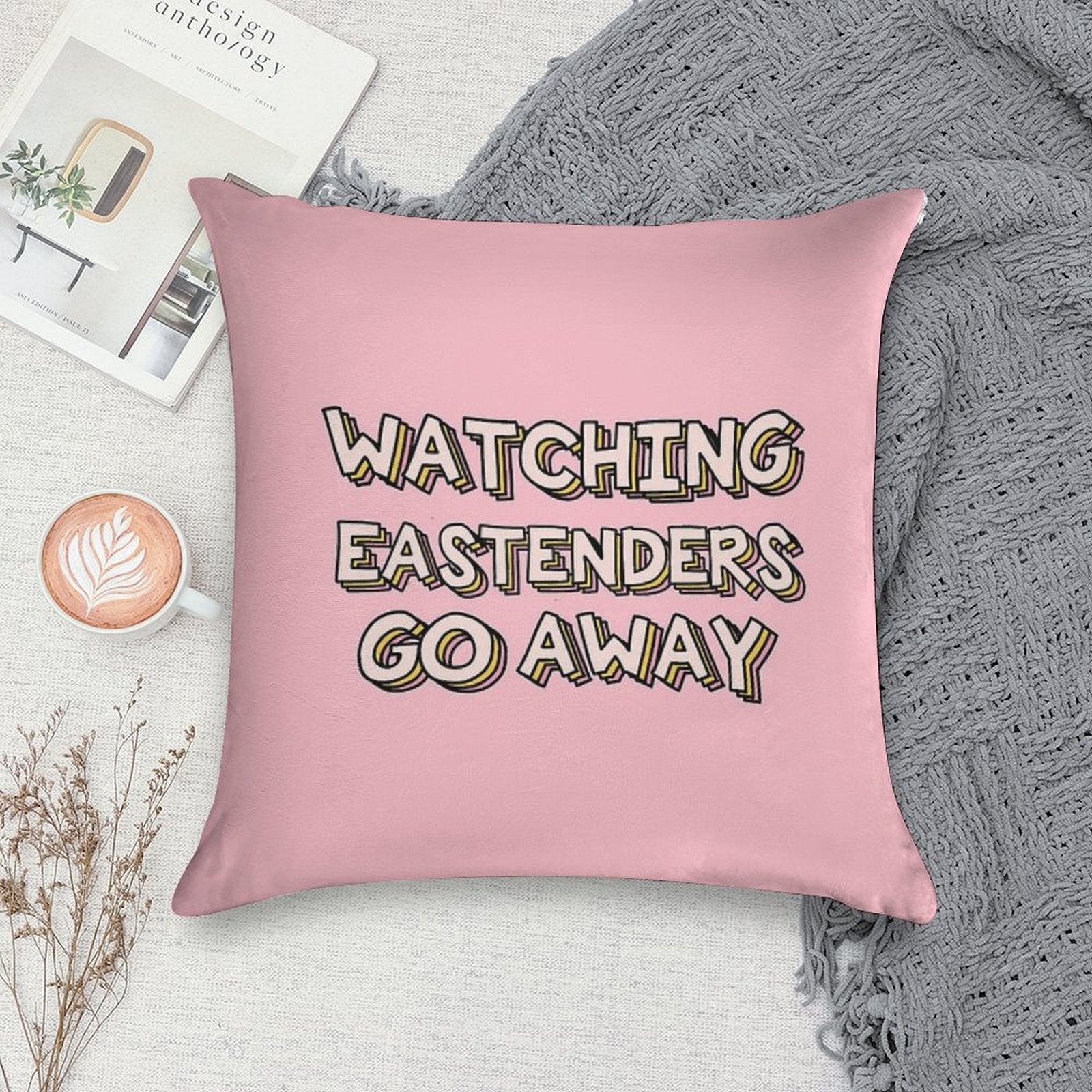 Watching Eastenders Go Away Soft Bedroom Essential Throw Pillow