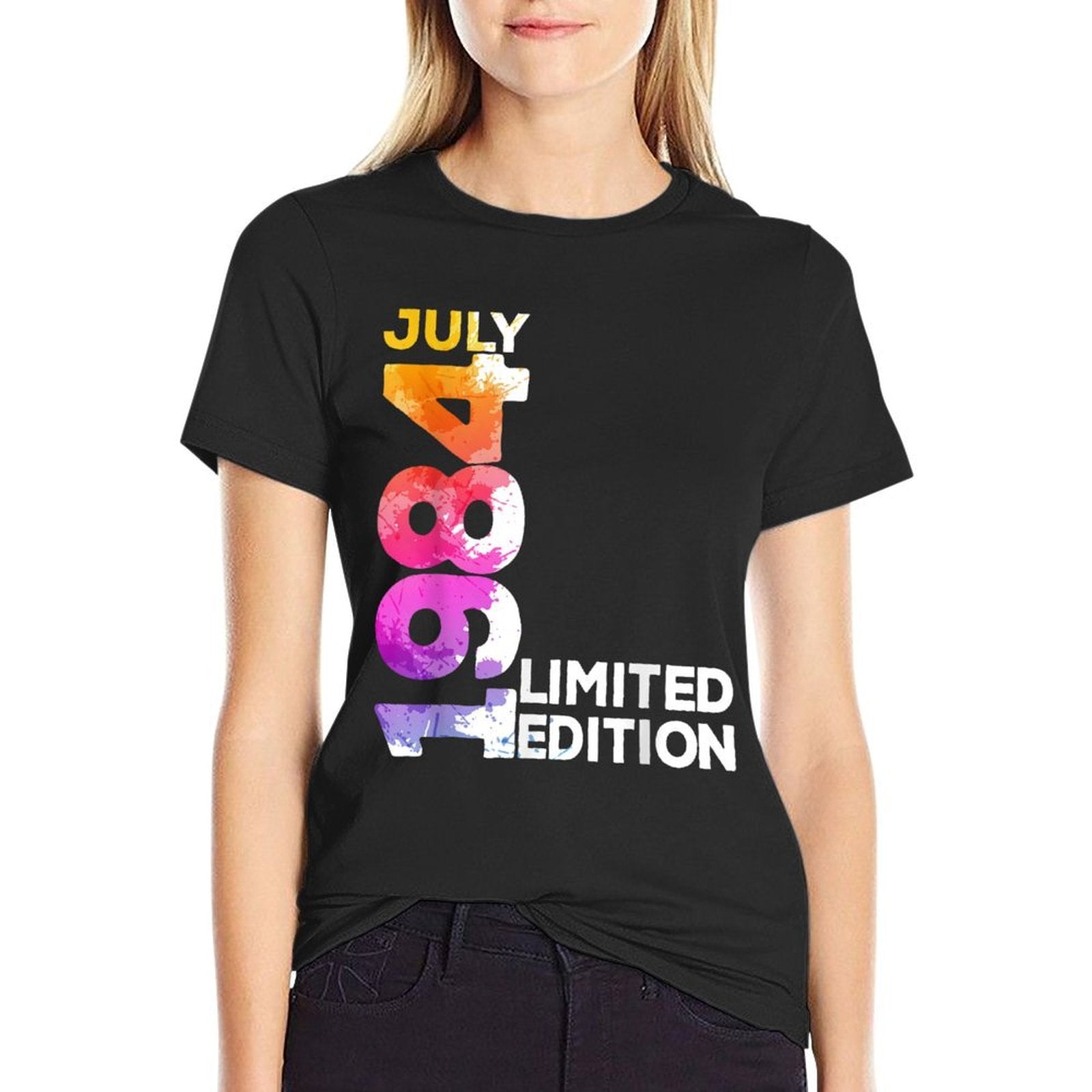July 1984 40th Birthdays For Men Women  Oversized Silhouette T-Shirt